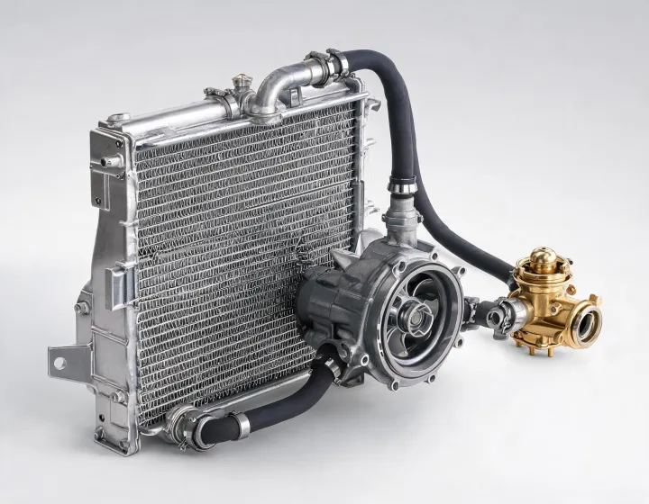 Radiator, water pump, thermostat, ignition coil, and clutch kit arranged for Optimal fitment review