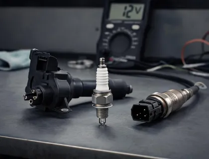 Ignition coil spark plug oxygen sensor set